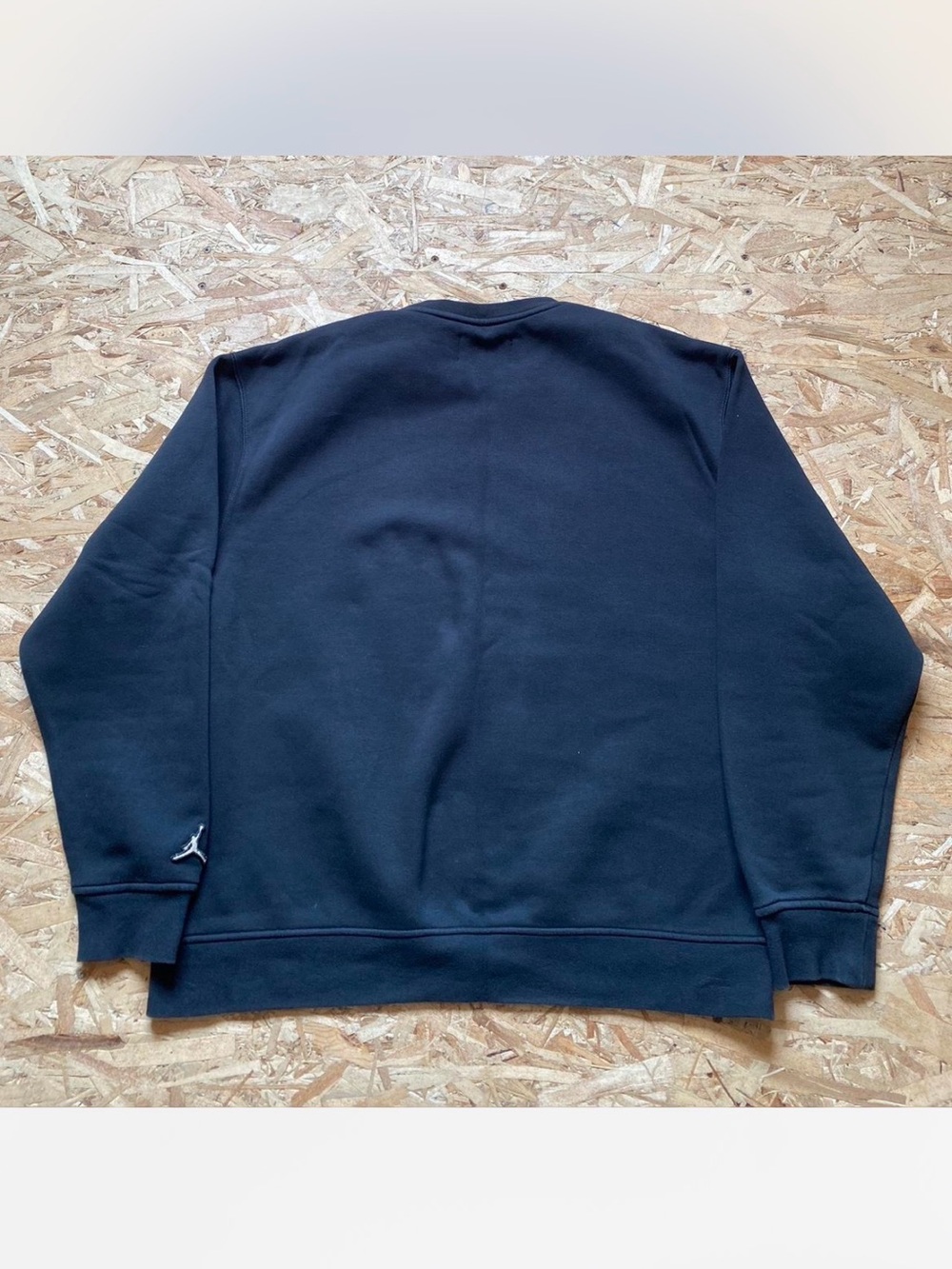 Jordan Black Crewneck Sweatshirt with Red Plaid Logo - Picture 2 of 8